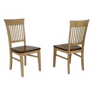 Sunset Trading - Brook Fancy Slat Dining Chair - (Set of 2) - DLU-BR-C70-PW-2