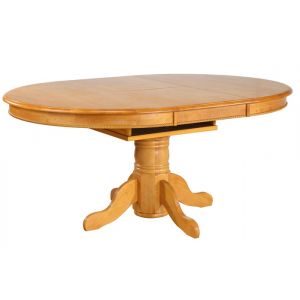 Sunset Trading - Butterfly Top Pedestal Dining Table in Light Oak Finish - DLU-TBX4866-LO
