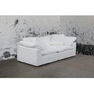 Sunset Trading - Cloud Puff 3 Piece Slipcovered Modular Sectional Sofa  Performance White - SU-1458-81-2C-1A