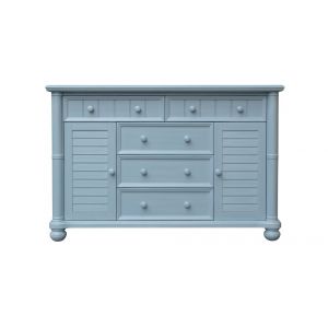 Sunset Trading - Cool Breeze Bedroom Dresser - 5 Drawers - 2 Cabinets - CF-1730-0156