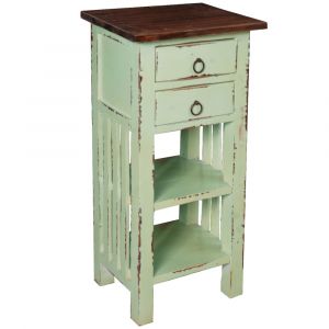 Sunset Trading - Cottage End Table with Drawers and Shelves - CC-TAB170TLD-BHRW
