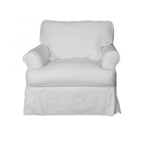 Sunset Trading - Horizon Slipcovered Chair In Warm White - SU-117620-423080