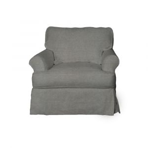 Sunset Trading - Horizon Slipcovered Chair Performance Gray - SU-117620-391094