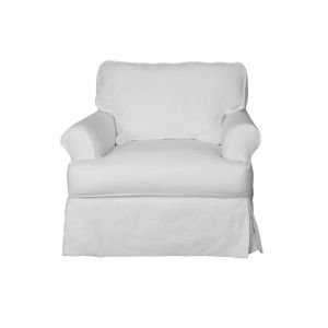 Sunset Trading - Horizon Slipcovered Chair Performance White - SU-117620-391081