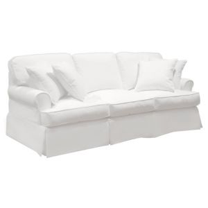 Sunset Trading - Horizon Slipcovered Sofa Performance White - SU-117600-391081