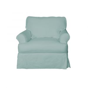 Sunset Trading - Horizon Slipcovered T Cushion Chair Performance Ocean Blue - SU-117620-391043