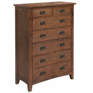 Sunset Trading - Mission Bay 6 Drawer Bedroom Chest Amish Brown Solid Wood - CF-4941-0877