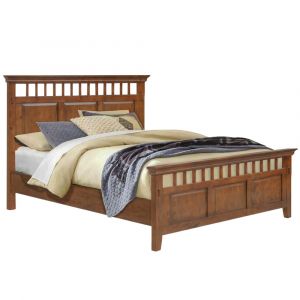 Sunset Trading - Mission Bay King Bed Amish Brown Solid Wood Panel Headboard and Footboard - CF-4902-0877-KB