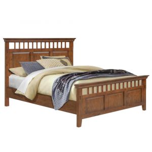 Sunset Trading - Mission Bay Queen Bed Amish Brown Solid Wood Panel Headboard and Footboard - CF-4901-0877-QB