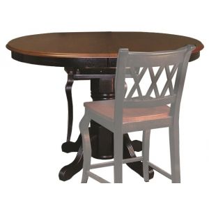 Sunset Trading - Pedestal Pub Table in Antique Black Base with Cherry Finish Butterfly Top - DLU-TBX4266CB-BCH