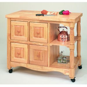 Sunset Trading - Regal Kitchen Cart in Light Oak Finish - DCY-CRT-03-LO