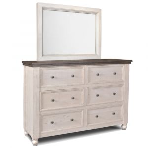 Sunset Trading -  Rustic French 6 Drawer Double Dresser and Mirror Set  - HH-4750-20-310