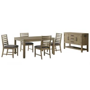 Sunset Trading -  Saunders 6PC Extendable Dining Table Set  - ED-D18620TB-4S-SV6P