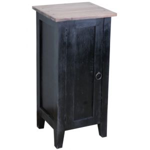 Sunset Trading - Shabby Chic Cottage 1 Door Accent Cabinet Antique Black - CC-TAB1025TLD-ABSV