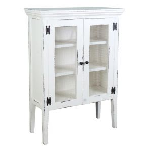Sunset Trading - Shabby Chic Cottage 2 Door Accent Cabinet - CC-CAB1282LD-WW