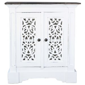 Sunset Trading -  Shabby Chic Cottage  Solid Wood Accent Cabinet  - CC-CAB2272TLD-WWRW