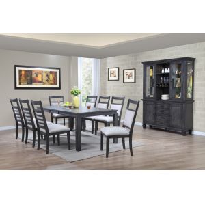 Sunset Trading - Shades of Gray 11 Piece Dining Set with China Cabinet - DLU-EL9282-C90-BH11PC