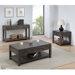 Sunset Trading - Shades Of Gray 3 Piece Living Room Table Set With Drawers And Shelves - DLU-EL1602-04-08