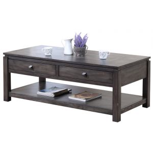 Sunset Trading - Shades Of Gray Coffee Table With Drawers And Shelf - DLU-EL1608