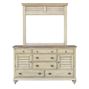 Sunset Trading - Shades Of Sand Dresser With Shutter Mirror - CF-2330_34-0490