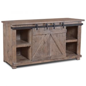 Sunset Trading -  Stowe Barn Door Console Rustic Gray - HH-2115-060