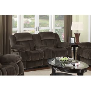 Sunset Trading - Teddy Bear Reclining Loveseat with Console - SU-LN660-206