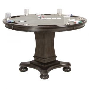 Sunset Trading - Vegas Dining and Poker Table - Reversible Game Top - Gray Wood - CR-87711-TB