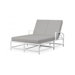 Sunset West - Bristol Double Chaise in Canvas Granite w/ Self Welt - SW501-99-5402
