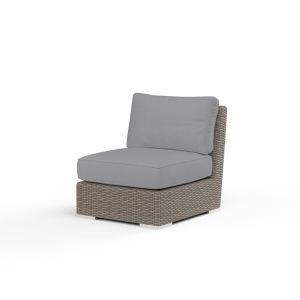 Sunset West - Coronado Armless Club Chair in Canvas Granite w/ Self Welt - SW2101-AC-5402