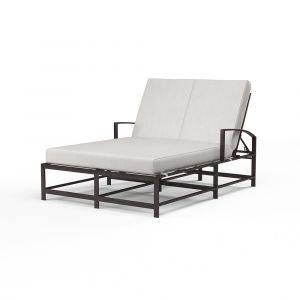 Sunset West - La Jolla Double Chaise in Canvas Flax w/ Self Welt - SW401-99-FLAX-STKIT