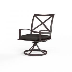 Sunset West - La Jolla Swivel Dining Chair in Spectrum Carbon w/ Self Welt - SW401-11-48085