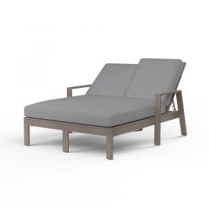 Sunset West - Laguna Double Chaise Lounge in Canvas Granite, No Welt - SW3501-99-5402