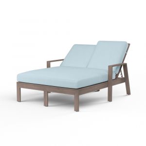 Sunset West - Laguna Double Chaise Lounge in Canvas Skyline, No Welt - SW3501-99-14091