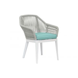 Sunset West - Miami Dining Chair in Dupione Celeste w/ Self Welt - SW4401-1-8067