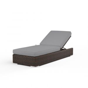 Sunset West - Montecito Adjustable Chaise in Canvas Granite w/ Self Welt - SW2501-9-5402