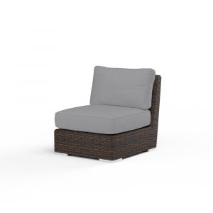 Sunset West - Montecito Armless Club Chair in Canvas Granite w/ Self Welt - SW2501-AC-5402