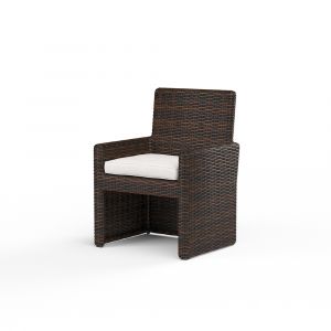 Sunset West - Montecito Dining Chair in Canvas Flax w/ Self Welt - SW2501-1-FLAX-STKIT