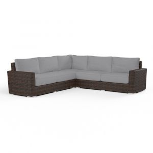 Sunset West - Montecito Sectional in Canvas Granite w/ Self Welt - SW2501-SEC-5402