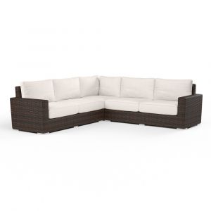Sunset West - Montecito Sectional in Canvas Natural w/ Self Welt - SW2501-SEC-5404