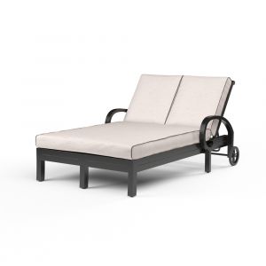 Sunset West - Monterey Double Chaise in Canvas Natural w/ Self Welt - SW3001-99-5404