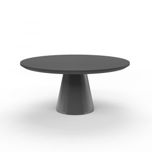 Sunset West - Bazaar - Pedestal Dining Table, Dark Gray Finish - SW6203-DRDT63