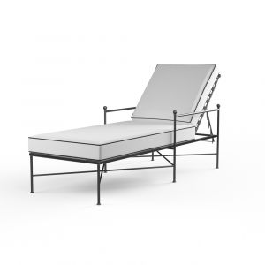 Sunset West - Provence Chaise Lounge in Canvas Natural w/ Contrast Spectrum Carbon Welt - SW3201-9-5404