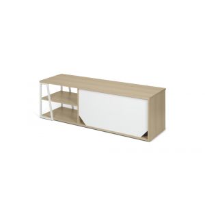 TEMAHOME - Albi TV Table in Light Oak and White Steel - 9500639821