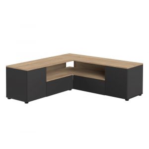 TEMAHOME - Angle Tv Stand in Black / Oak Color - X3241X0776A01