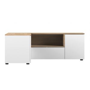 TEMAHOME - Angle Tv Stand in Oak Color / White - X3241X0321A01