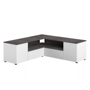 TEMAHOME - Angle Tv Stand in White / Concrete Look - X3241X0621A01
