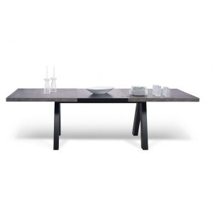 TEMAHOME - Apex Extending Dining Table in Concrete Look / Pure Black - 9500613173