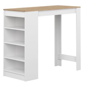 TEMAHOME - Aravis Dining Bar Table in White / Oak Color - E8080A2134X00