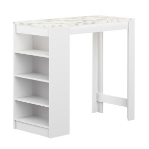 TEMAHOME - Aravis Dining Bar Table in White / White Marble Look - E8080A2145X00
