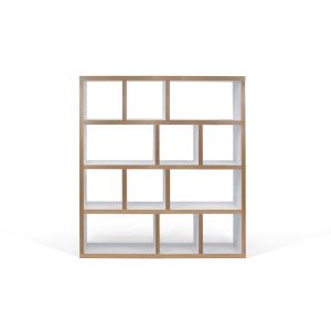 TEMAHOME - Berlin 4 Levels Bookcase 150 Cm in Pure White / Plywood - 9500318122